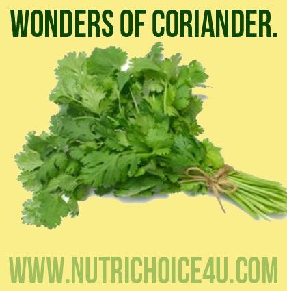 Health Benefits Of Coriander Leaves Nutri Choice 4 U