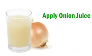 Applying Onion Juice on your hair